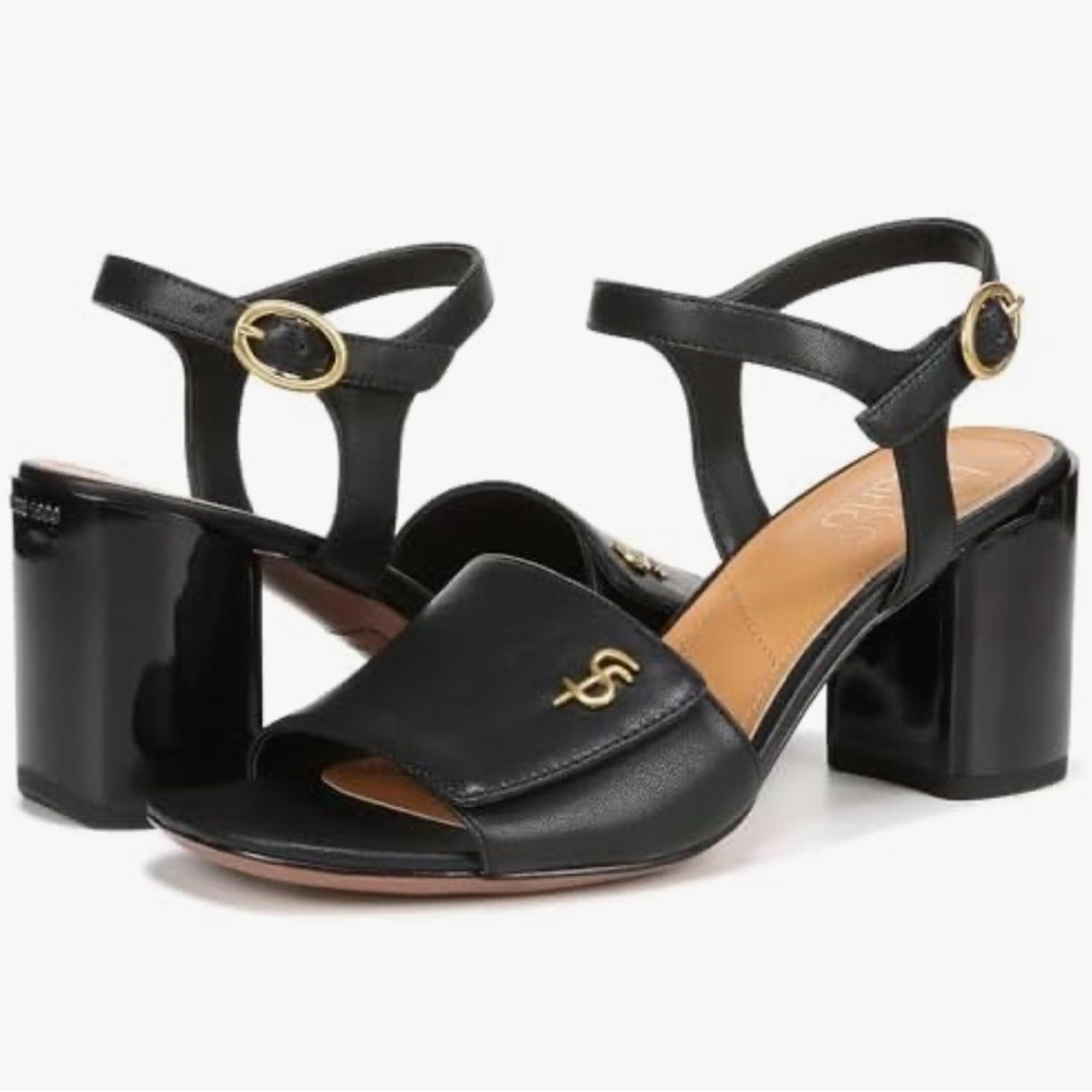 Franco Sarto Onella Black Heeled Sandals